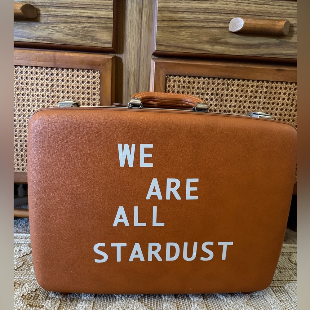 Custom american tourister hardcase tan brown luggage suitcase rare find